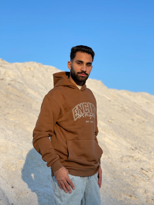 Brown hoodie from Black Sands collection