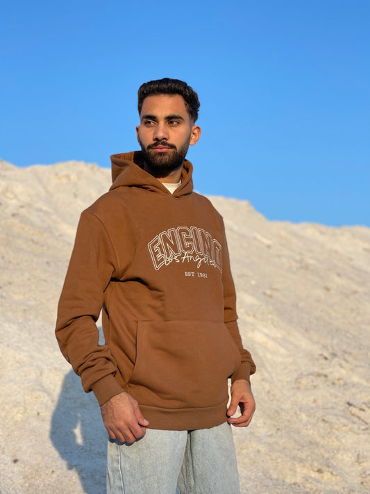 Brown hoodie from Black Sands collection