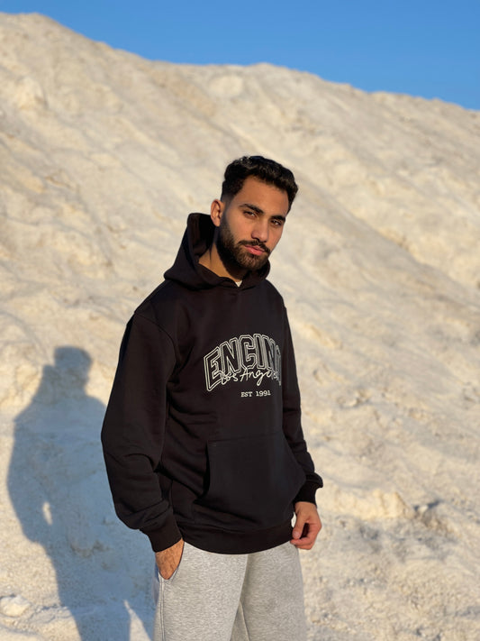 Black hoodie from Black Sands collection